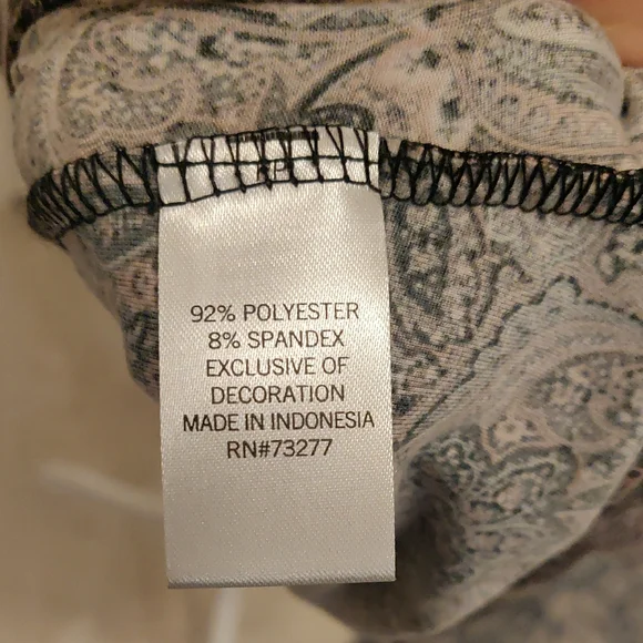 Paisley Pink/Black Soft Stretch Dress Elegant Floral Long Sleeve Dress XS - Picture 8 of 8